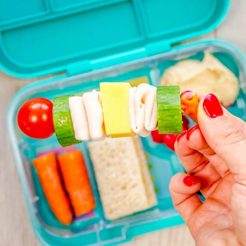 Kolorowe patyczki do przekąsek Lunch Punch– higieniczne, trwałe i wolne od BPA, świetne na kinderbal i do szkoły.