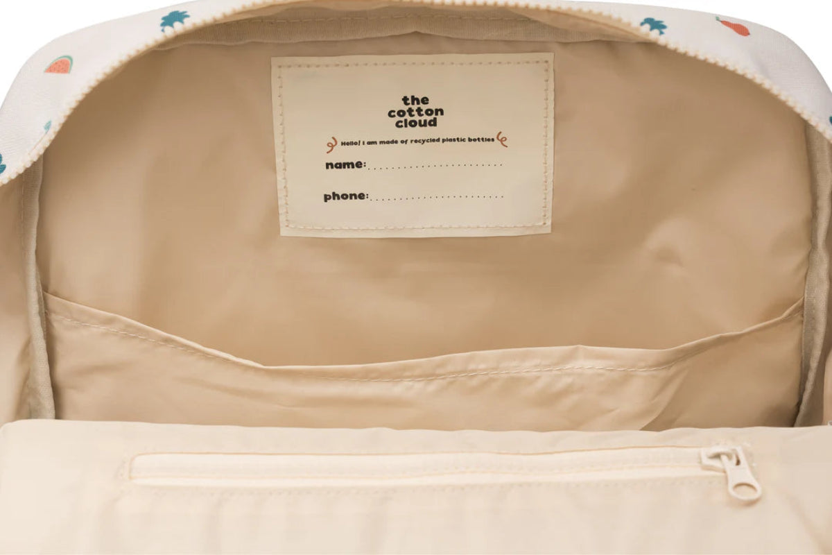 Plecak The Cotton Cloud – lekki, pojemny, z regulowanymi szelkami i kieszenią na bidon, idealny do przedszkola i szkoły, wzór: pies