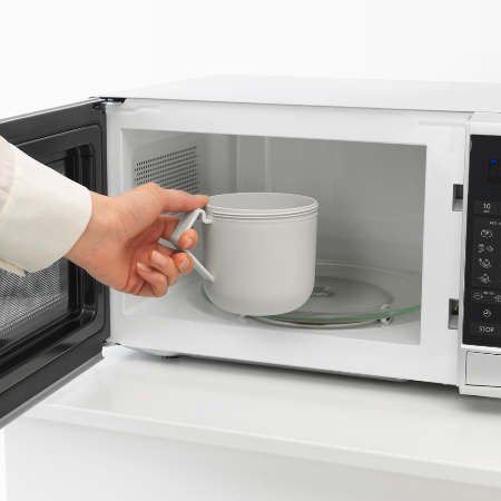 Pojemnik na owsiankę Make & Take Brabantia – szczelny kubek 600 ml z odkręcanym pojemnikiem na dodatki, idealny do pracy i szkoły, bezpieczny, wielofunkcyjny i ekologiczny, kolor: szary