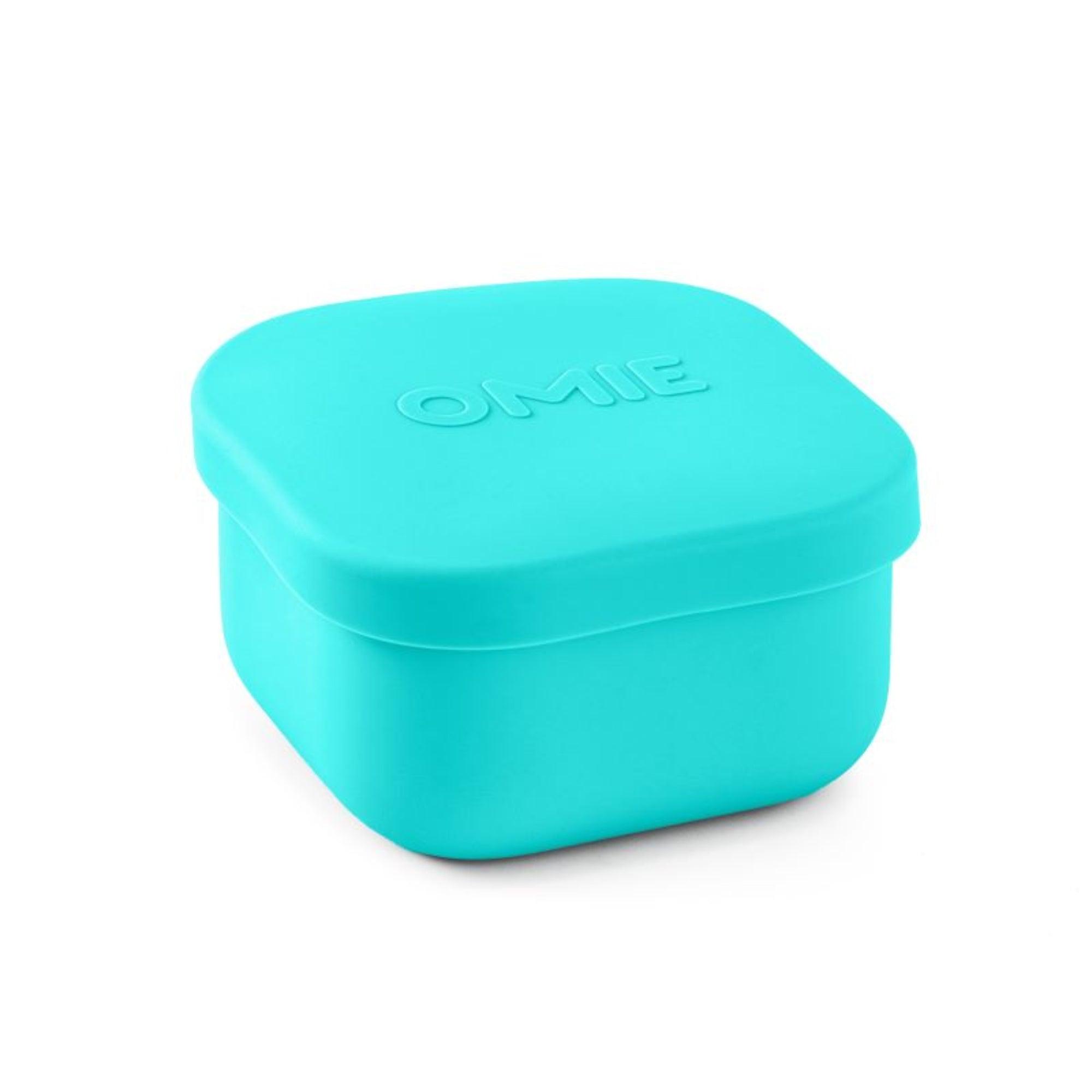 OmieSnack – silikonowy pojemnik na przekąski, pasuje do OmieBox, szczelny i bezpieczny, kolor: turkusowy