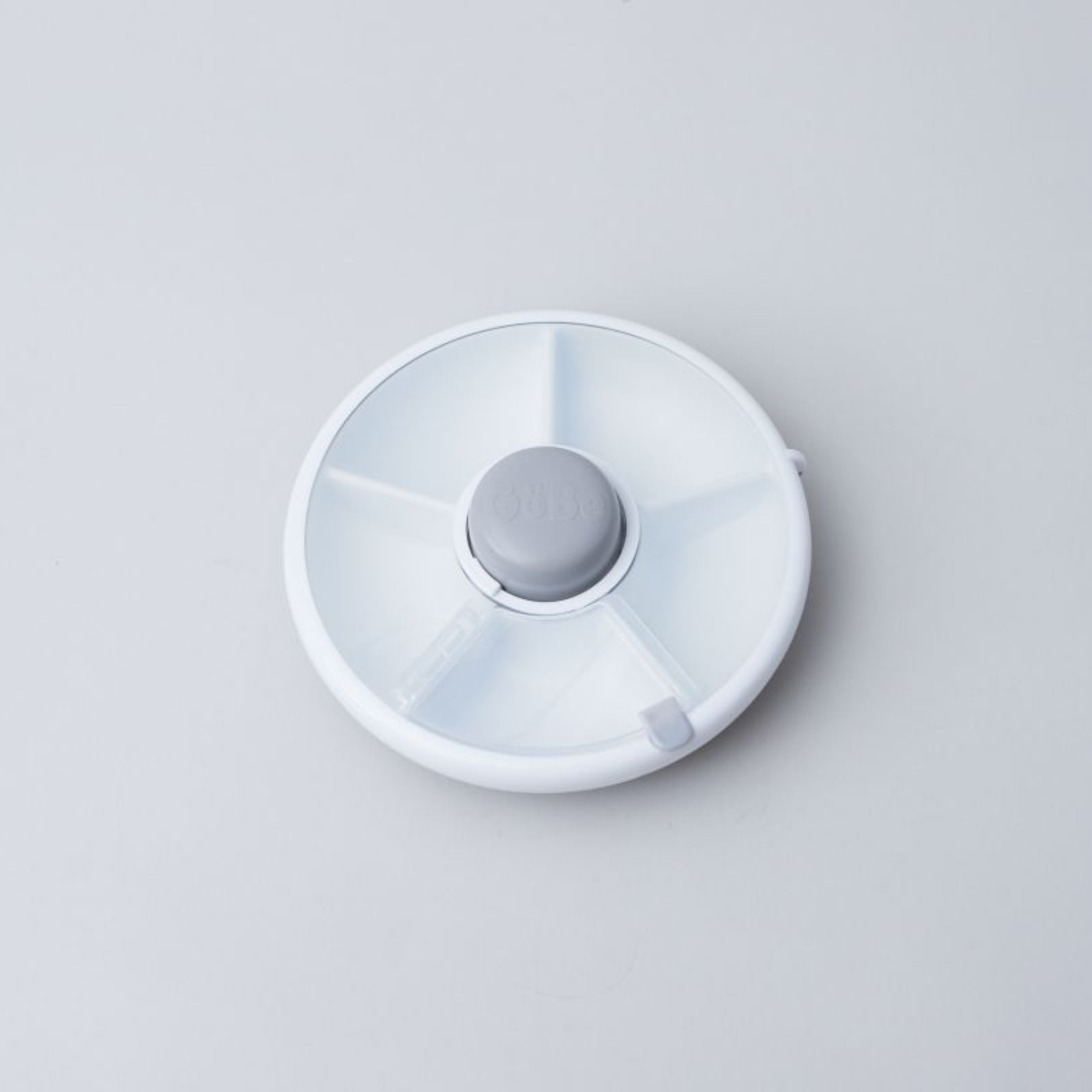 GoBe Snack Spinner – pojemnik na przekąski, interaktywny, szczelny i łatwy w obsłudze, kolor: grey