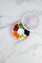 GoBe Snack Spinner – pojemnik na przekąski, interaktywny, szczelny i łatwy w obsłudze, kolor: taro purple