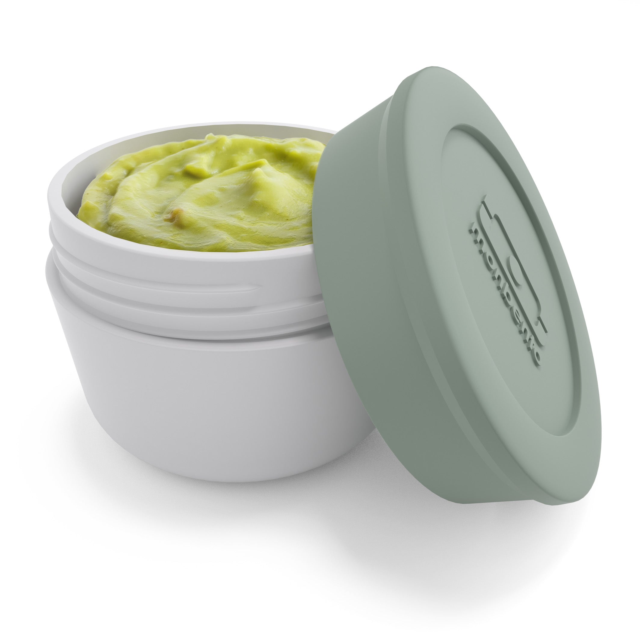 Monbento Temple L Natural Green – szczelny pojemnik 75 ml na sosy, dipy i jogurty. Kompatybilny z bento boxami, bez BPA, do mikrofalówki i zmywarki, kolor: zielony