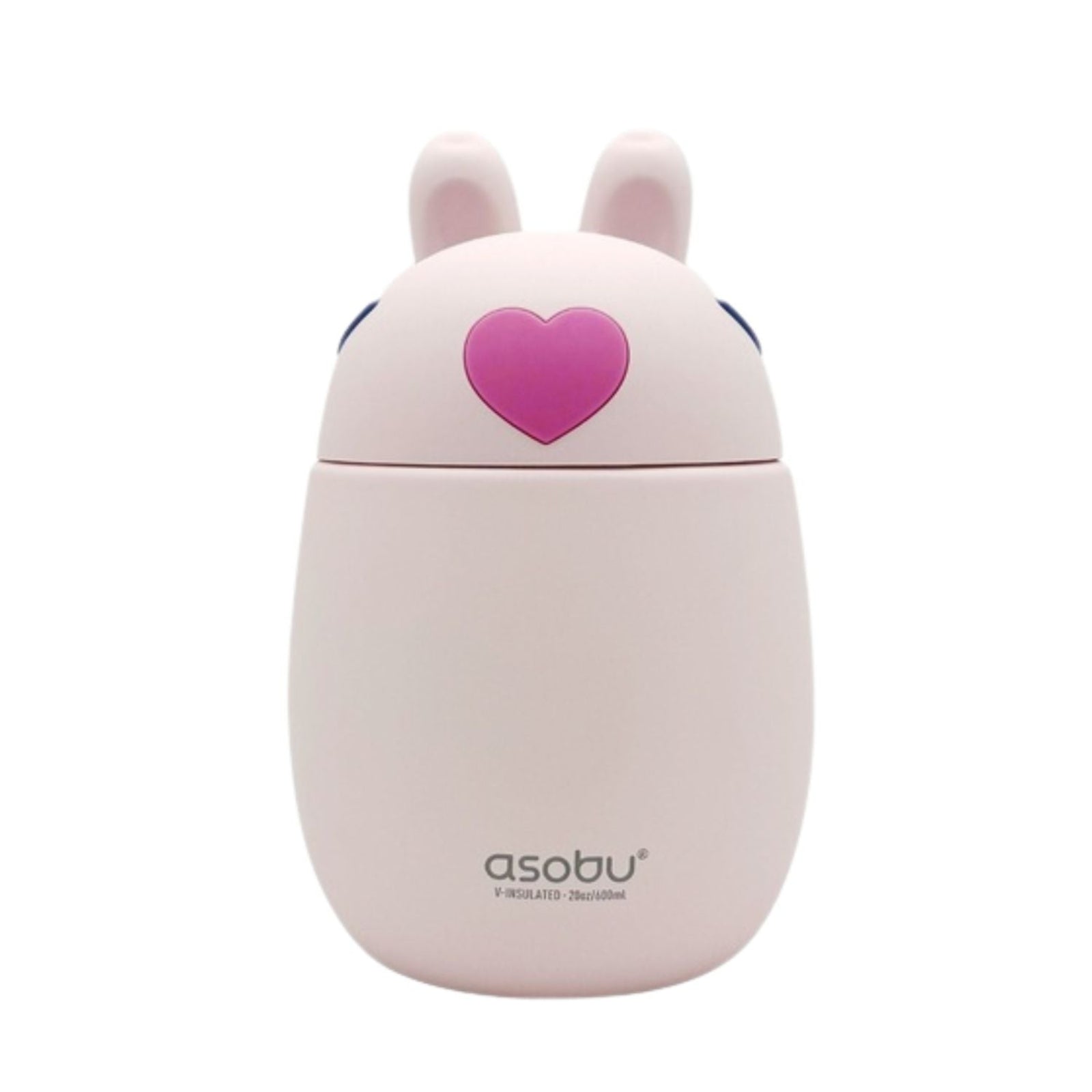 Asobu Bestie Foodie Bunny- termos obiadowy dla dzieci, 600 ml, stal nierdzewna, ergonomiczny kształt, odporny na zarysowania, zabawny kształt królika, kolor: różowy