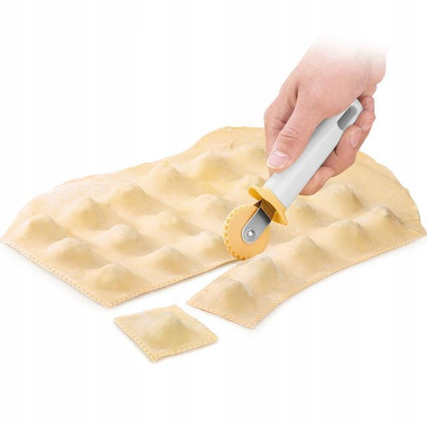 Tescoma DELÍCIA radełko do ciasta – do pierogów i ravioli, stal nierdzewna, ergonomiczne, trwałe, do zmywarki