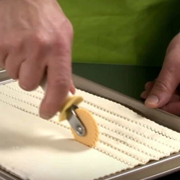 Tescoma DELÍCIA radełko do ciasta – do pierogów i ravioli, stal nierdzewna, ergonomiczne, trwałe, do zmywarki