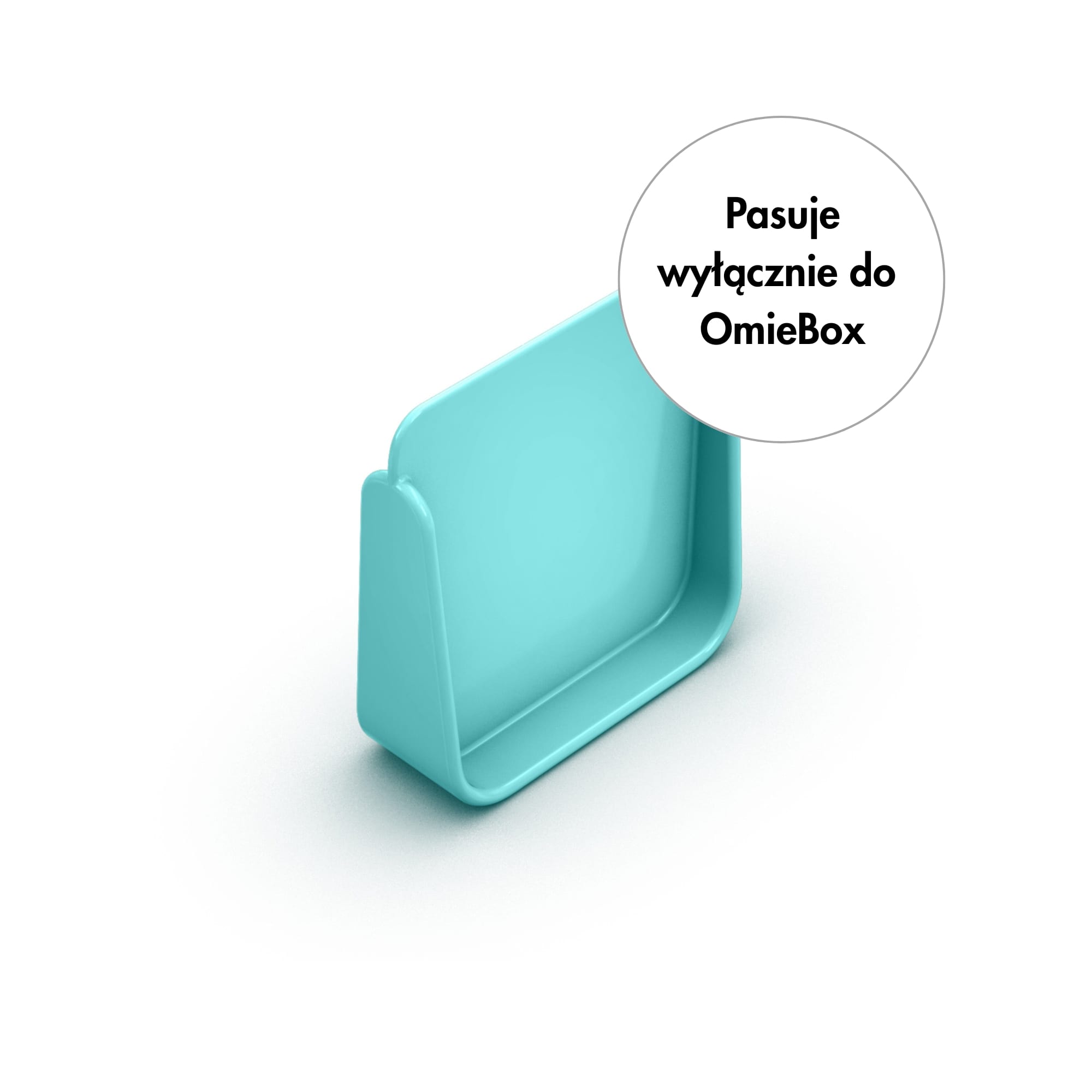 Pastelowo-niebieski separator do lunchboxa OmieBox - na owoce, warzywa i orzechy