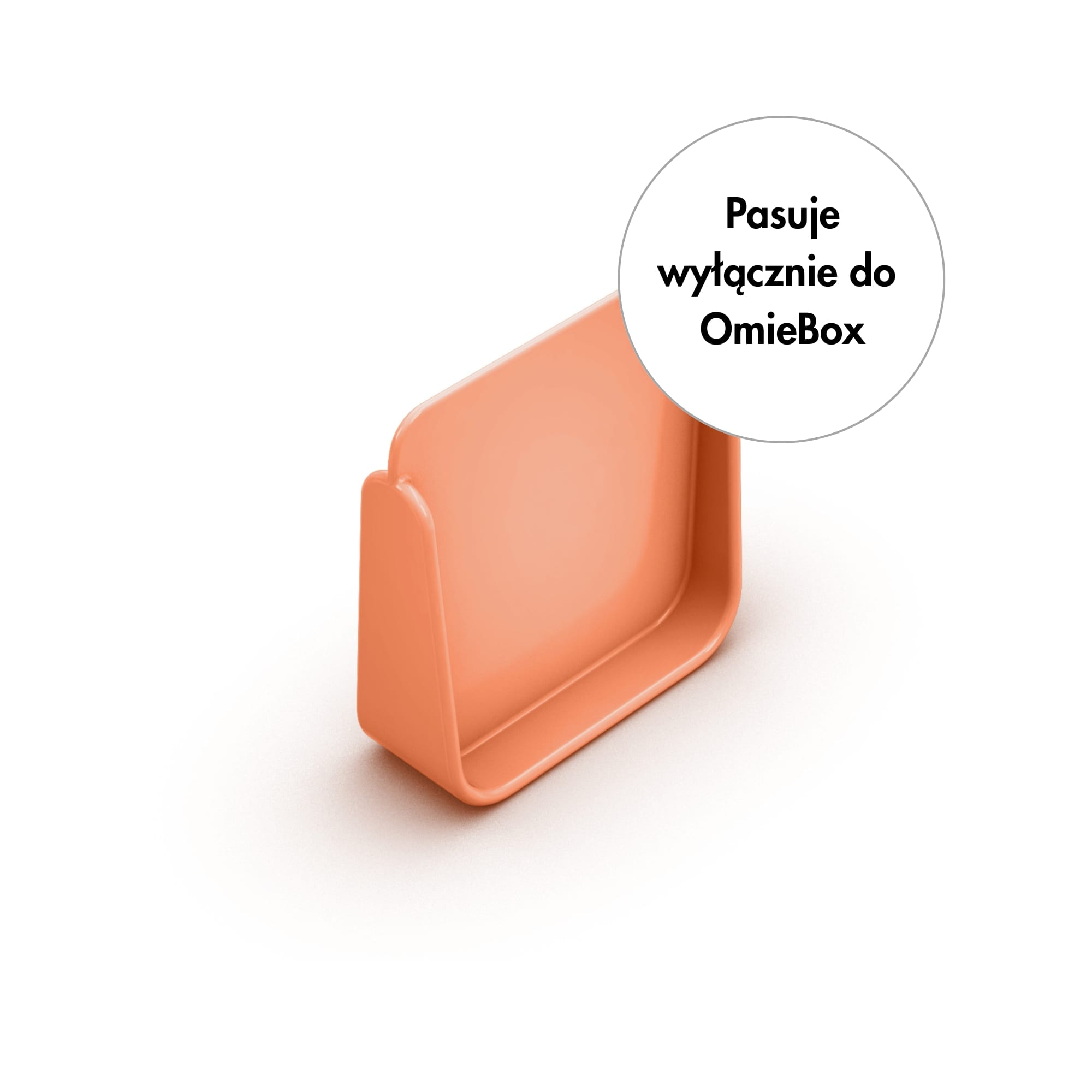 Pastelowo-pomarańczoway separator do lunchboxa OmieBox - na owoce, warzywa i orzechy