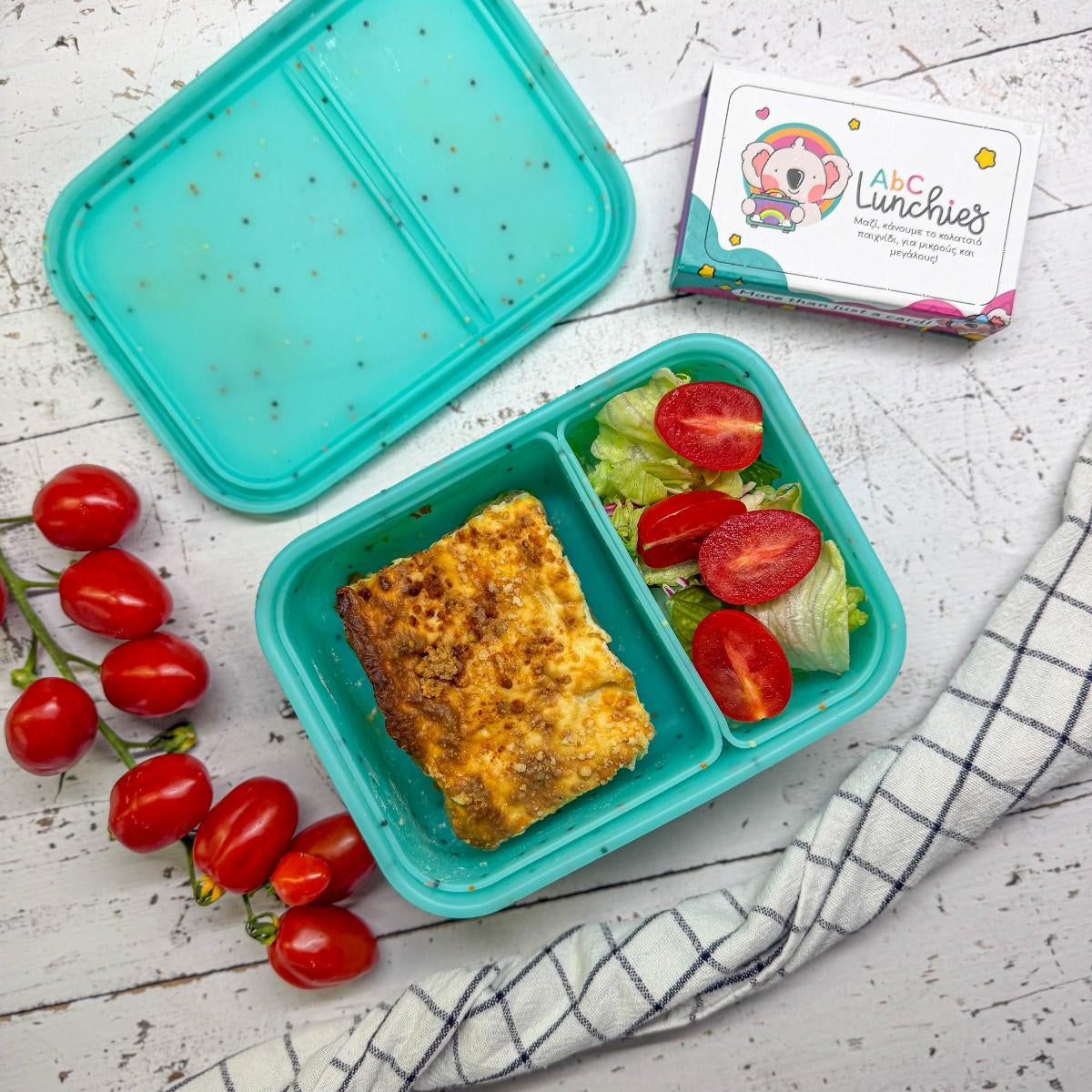 ABC Lunchies Aqua Pop – szczelne dwukomorowe pudełko lunchowe bez BPA