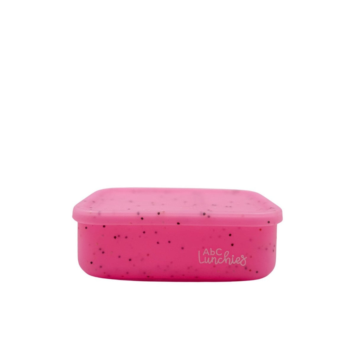 Różowy silikonowy lunchbox z 2 przegródkami ABC Lunchies Berry Popy