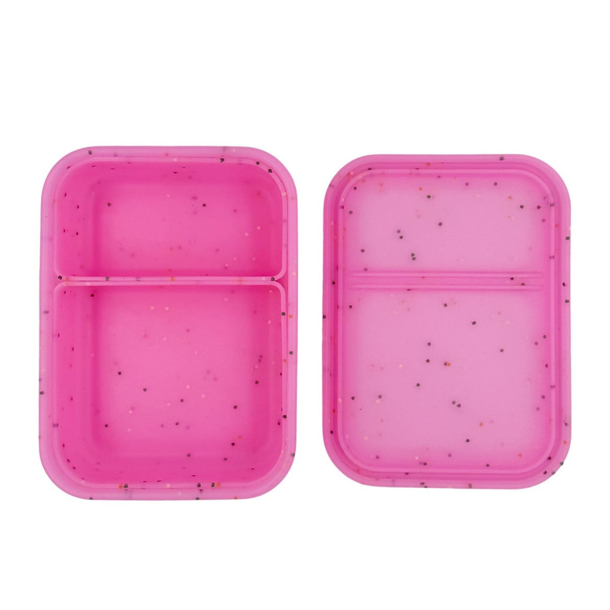 Różowo dwudzielny pojemnik śniadaniowy z silikonu ABC Lunchies Berry Pop