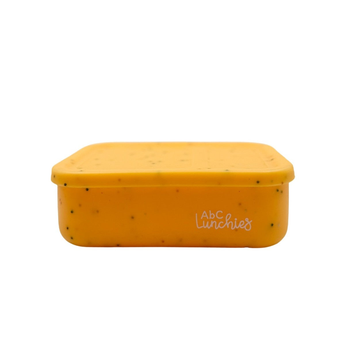 ABC Lunchies Mango Pop – żółto-pomarańczowa silikonowa śniadaniówka dwukomorowa dla dzieci