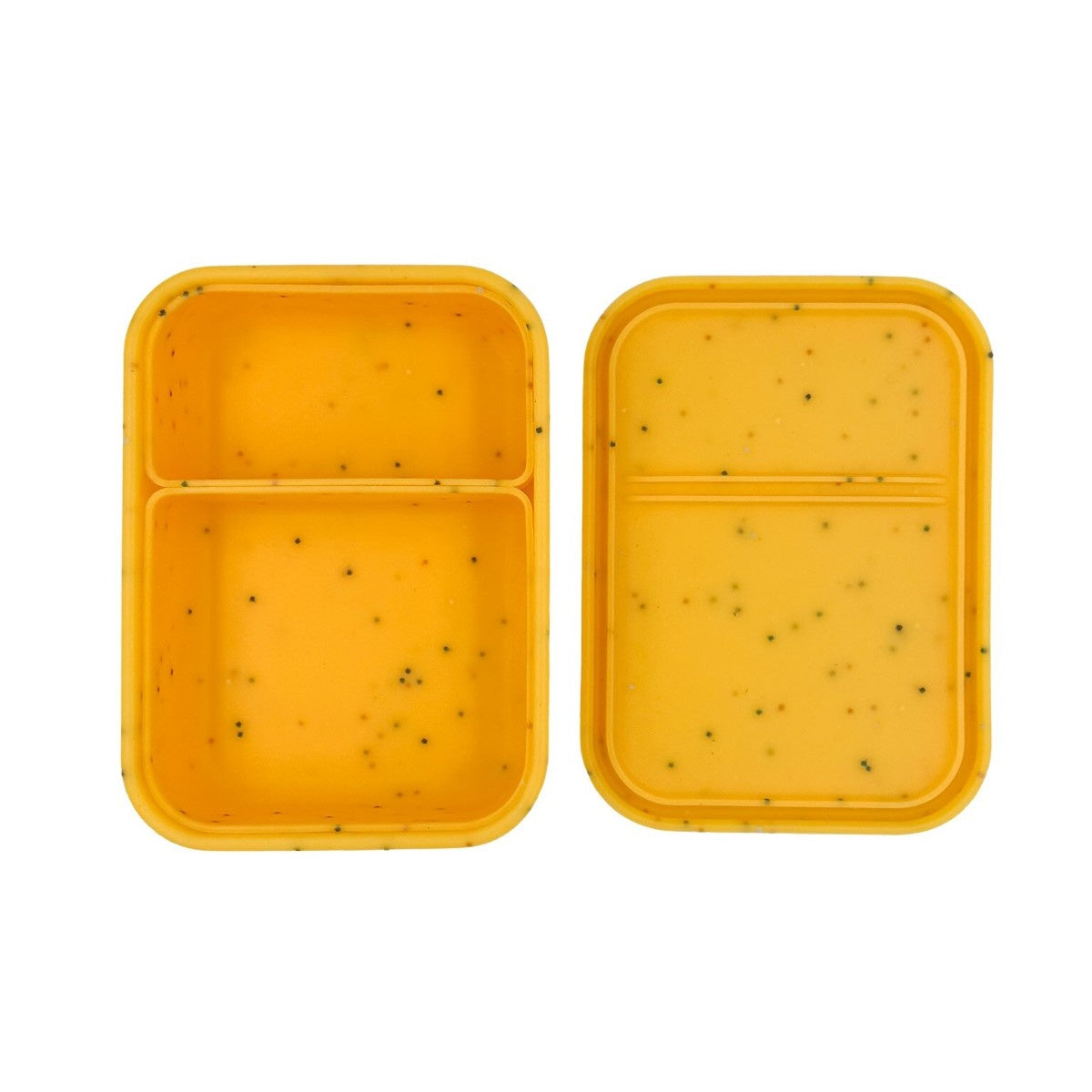 Pomarańczowe silikonowe pudełko na lunch z 2 przegrodami ABC Lunchies Mango Pop