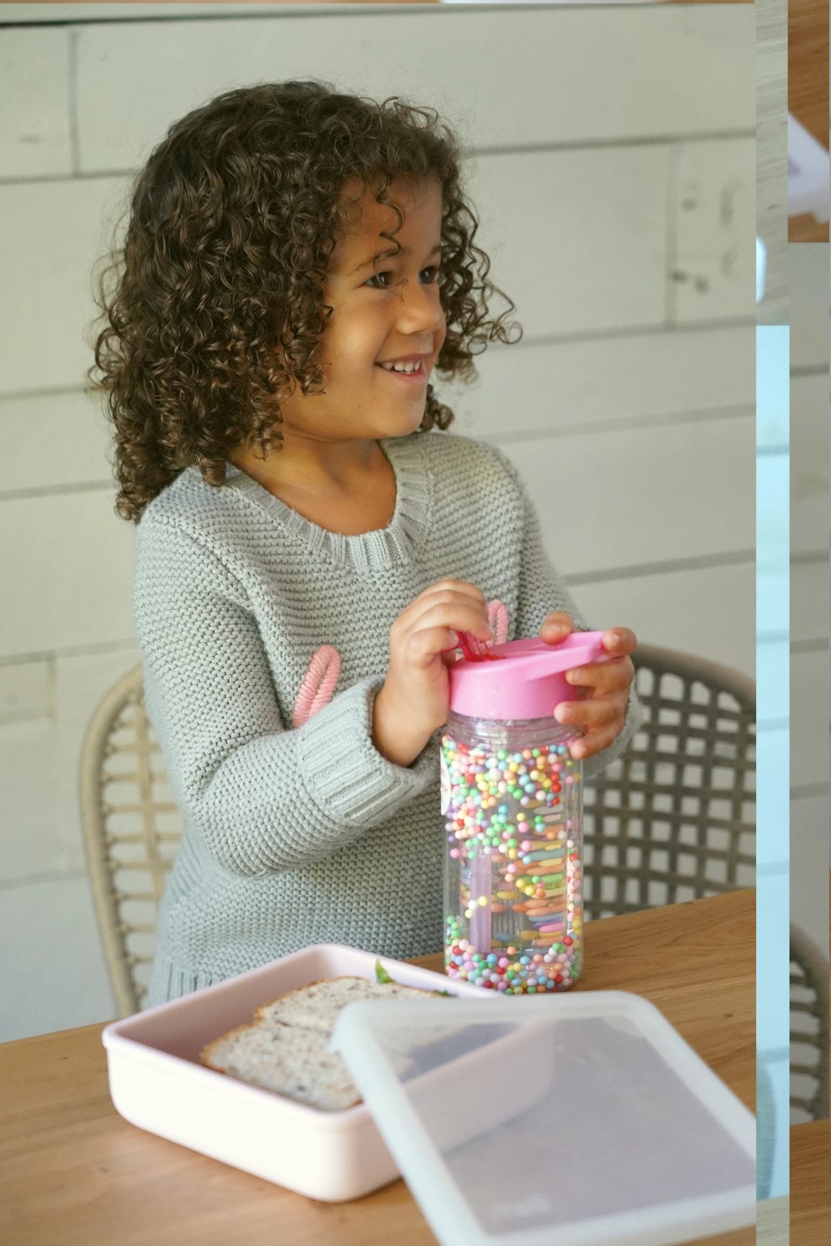 Silikonowy pojemnik na kanapki Melii - łatwe otwieranie, trwały, odporny na zarysowania, bezpieczny dla zdrowia, idealny do pracy i szkoły, kolor: różowy