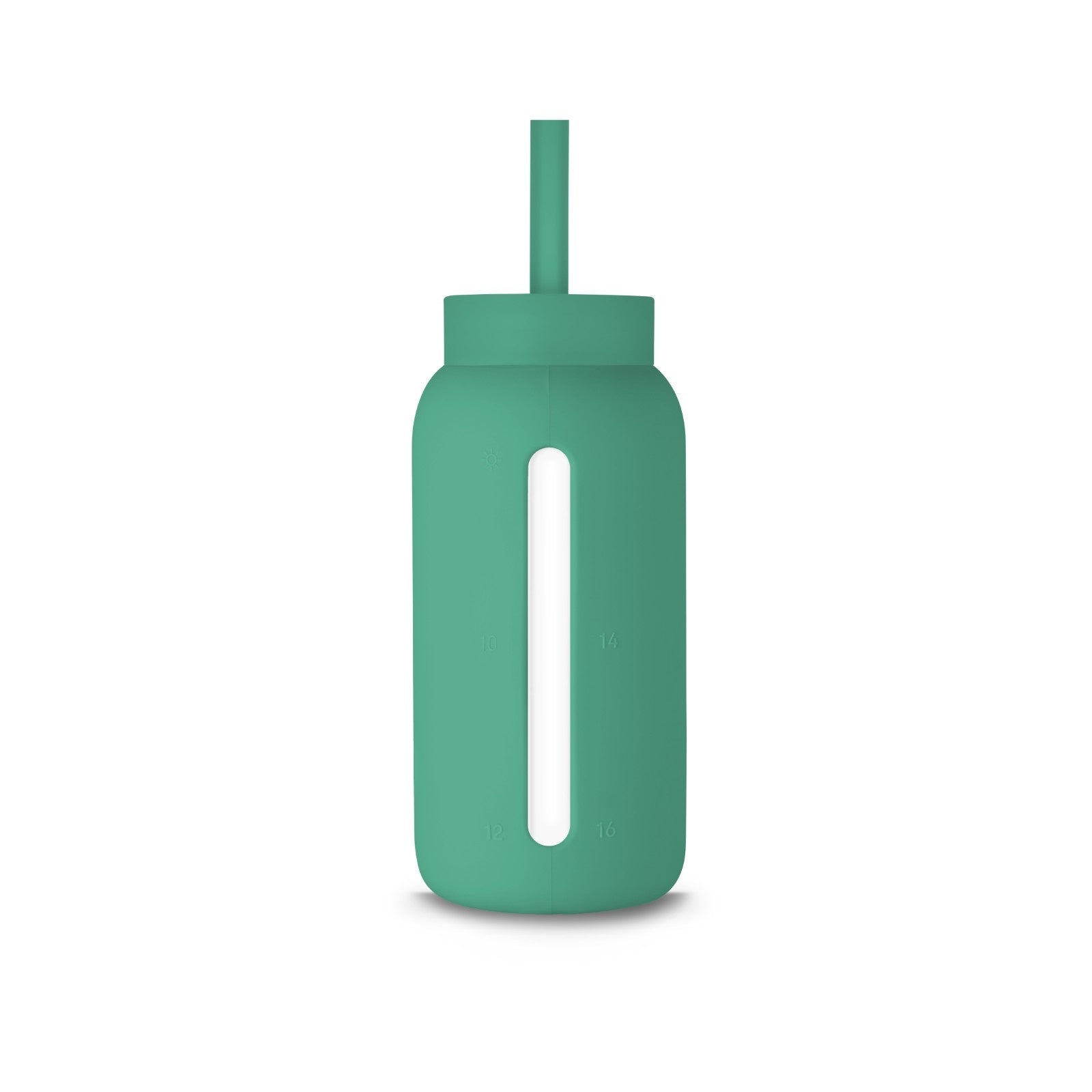 Zielony ustnik ze słomką Muuki do szklanej butelki o pojemności 720 ml