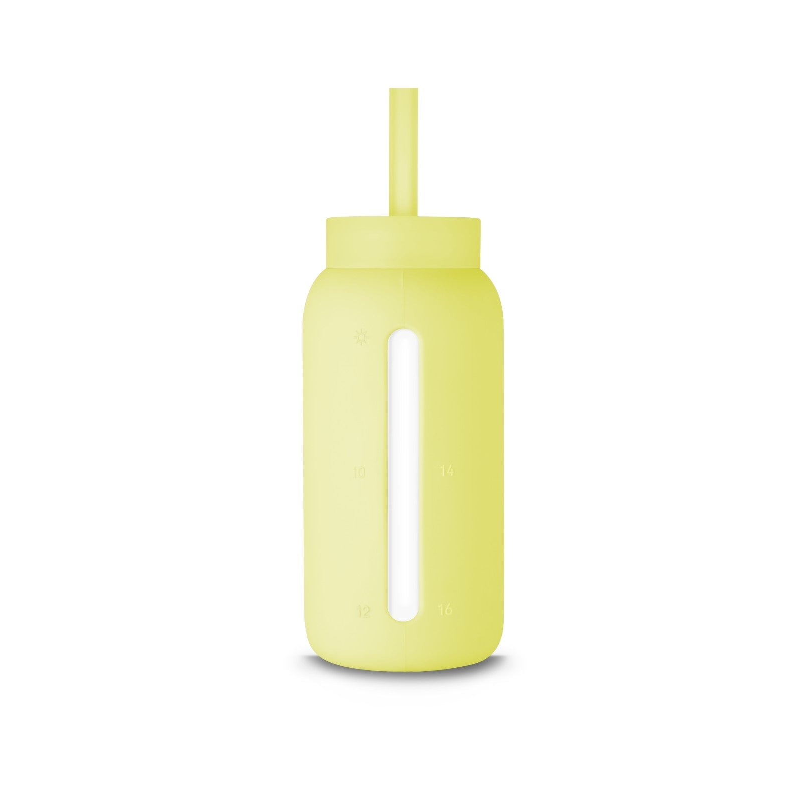 Jasnożółty ustnik ze słomką Muuki do szklanej butelki o pojemności 720 ml