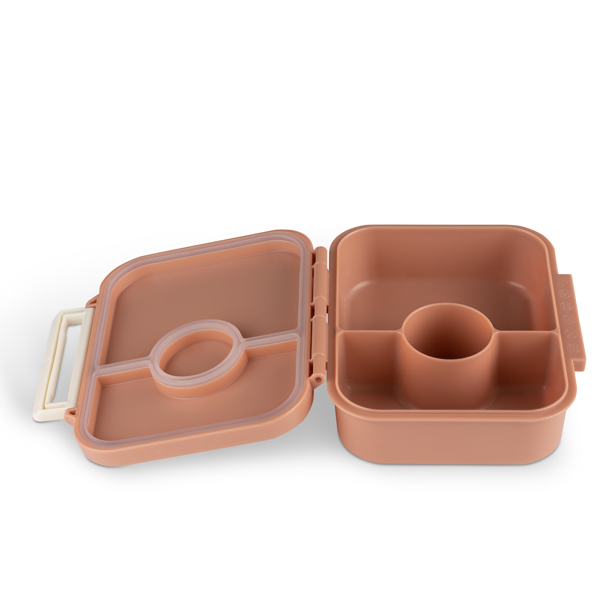 Citron Snack Box Blush Pink tritanowy pojemnik na przekąski - 3 przegródki, szczelny, łączony silikon, bez BPA