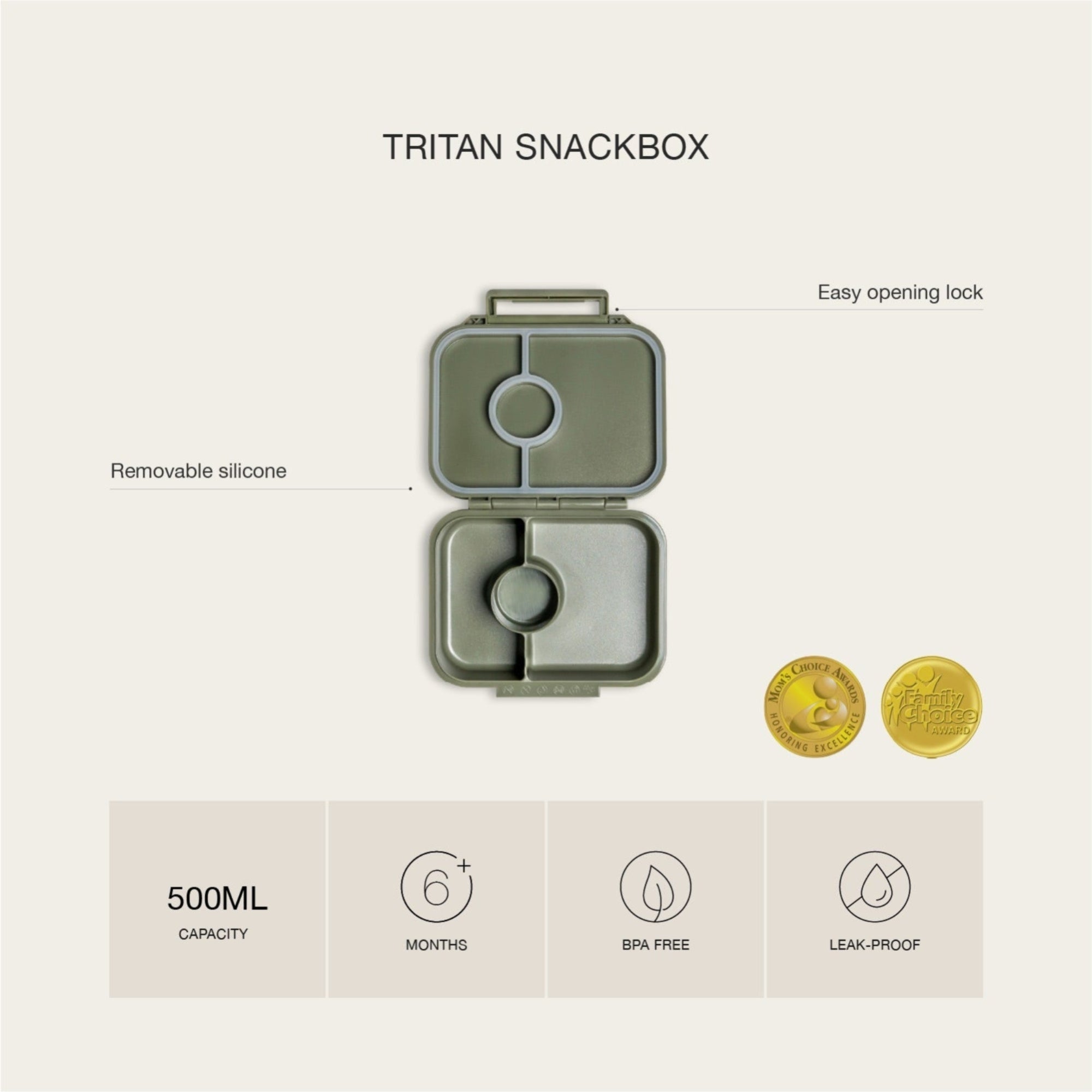 Snack Box Citron tritanowy pojemnik na przekąski - opis