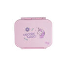 Citron Snack Box Stormy Unicorn tritanowy pojemnik na przekąski - 3 przegródki, szczelny, łączony silikon, bez BPA, wzór: jednorożec