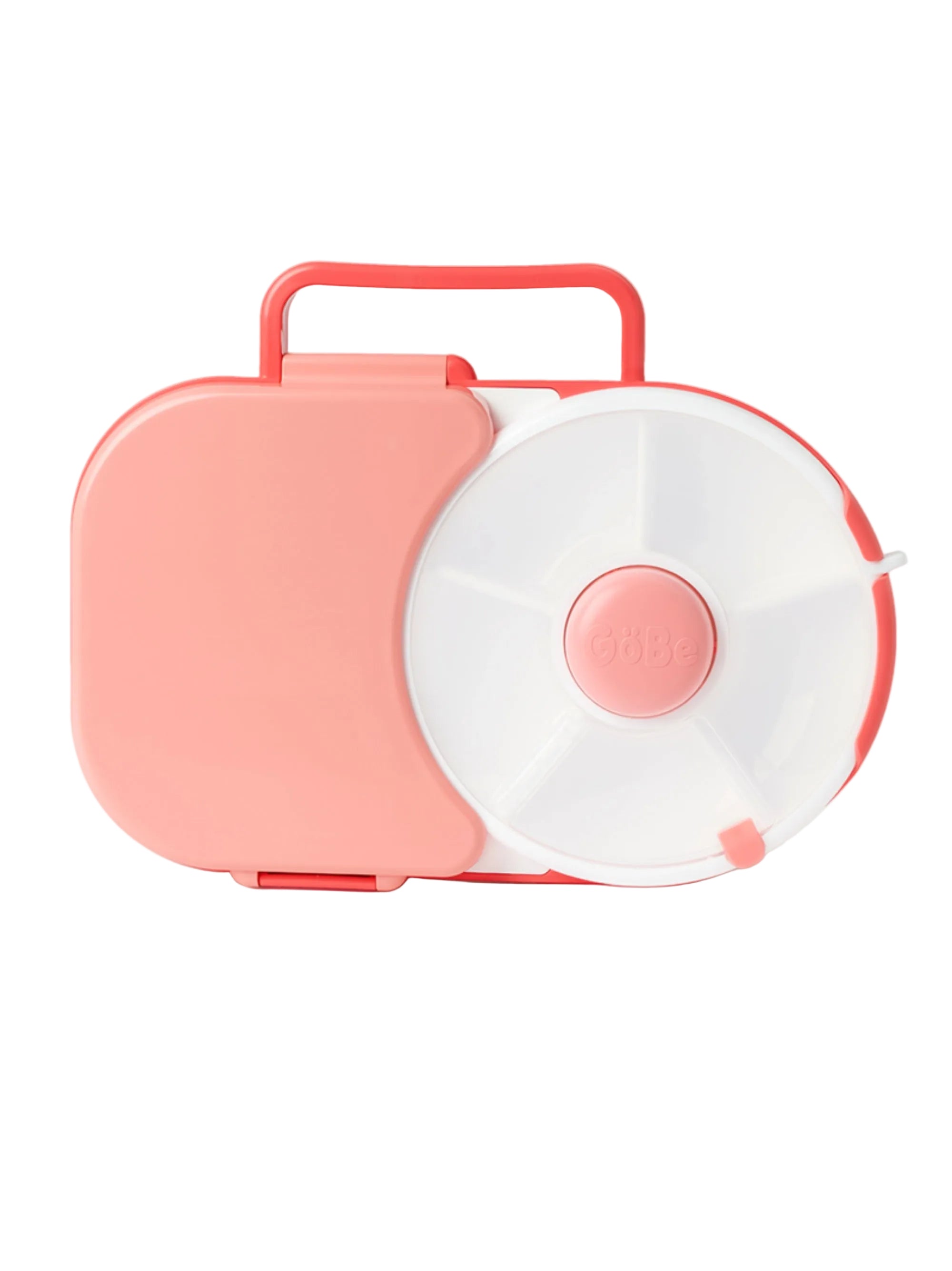Śniadaniówka GoBe 2w1 – lunchbox i pojemnik na przekąski dla dzieci, interaktywny, do szkoły i przedszkola, kolor: watermelon pink