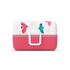 Monbento Tresor Birds – lunchbox dla dzieci z 3 pojemnikami. Lekki, szczelny i łatwy w otwieraniu. Idealny do szkoły, na wycieczkę i piknik, wzór: ptaszki