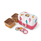 Monbento Tresor Birds – lunchbox dla dzieci z 3 pojemnikami. Lekki, szczelny i łatwy w otwieraniu. Idealny do szkoły, na wycieczkę i piknik, wzór: ptaszki