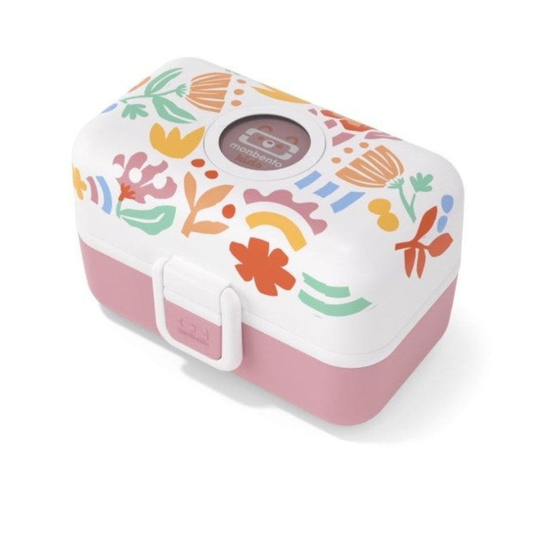 Monbento Tresor Papercut – lunchbox dla dzieci z 3 pojemnikami. Lekki, szczelny i łatwy w otwieraniu. Idealny do szkoły, na wycieczkę i piknik, wzór: wycinanka