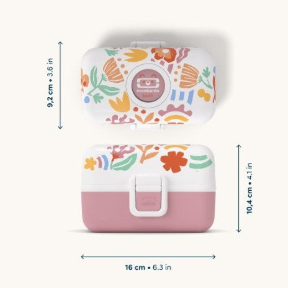 Monbento Tresor Papercut – lunchbox dla dzieci z 3 pojemnikami. Lekki, szczelny i łatwy w otwieraniu. Idealny do szkoły, na wycieczkę i piknik, wzór: wycinanka