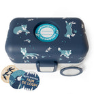Monbento Tresor Wolf – lunchbox dla dzieci z 3 pojemnikami. Lekki, szczelny i łatwy w otwieraniu. Idealny do szkoły, na wycieczkę i piknik, wzór: wilk