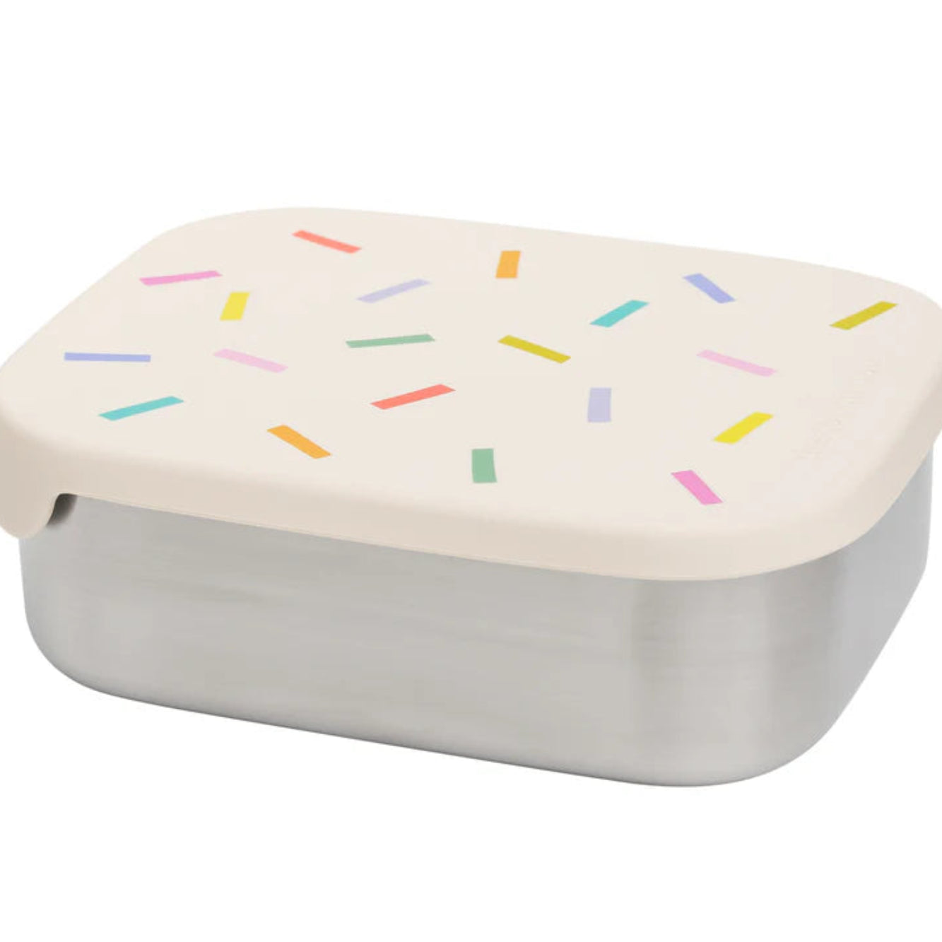 Śniadaniówka The Cotton Cloud Confetti – 1000 ml, miękka pokrywka, wyjmowana przegródka, uroczy design, idealny do szkoły / przedszkola, wzór: konfetti