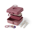 Lunchbox Monbento Snacky Blush – lekki, szczelny i bez BPA, z uchwytem, małym pojemniczkiem i sztućcami, kolor: różowy