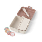 Lunchbox Monbento Snacky Fox – lekki, szczelny i bez BPA, z uchwytem, małym pojemniczkiem i sztućcami, wzór: lisy