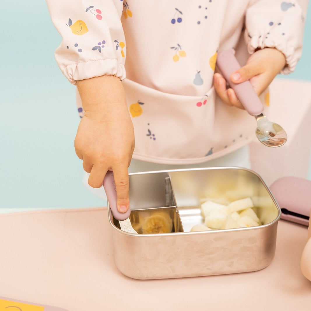 Śniadaniówka The Cotton Cloud Lemon – 1000 ml, miękka pokrywka, przegródka, uroczy design, idealny do szkoły / przedszkola, wzór: cytryna