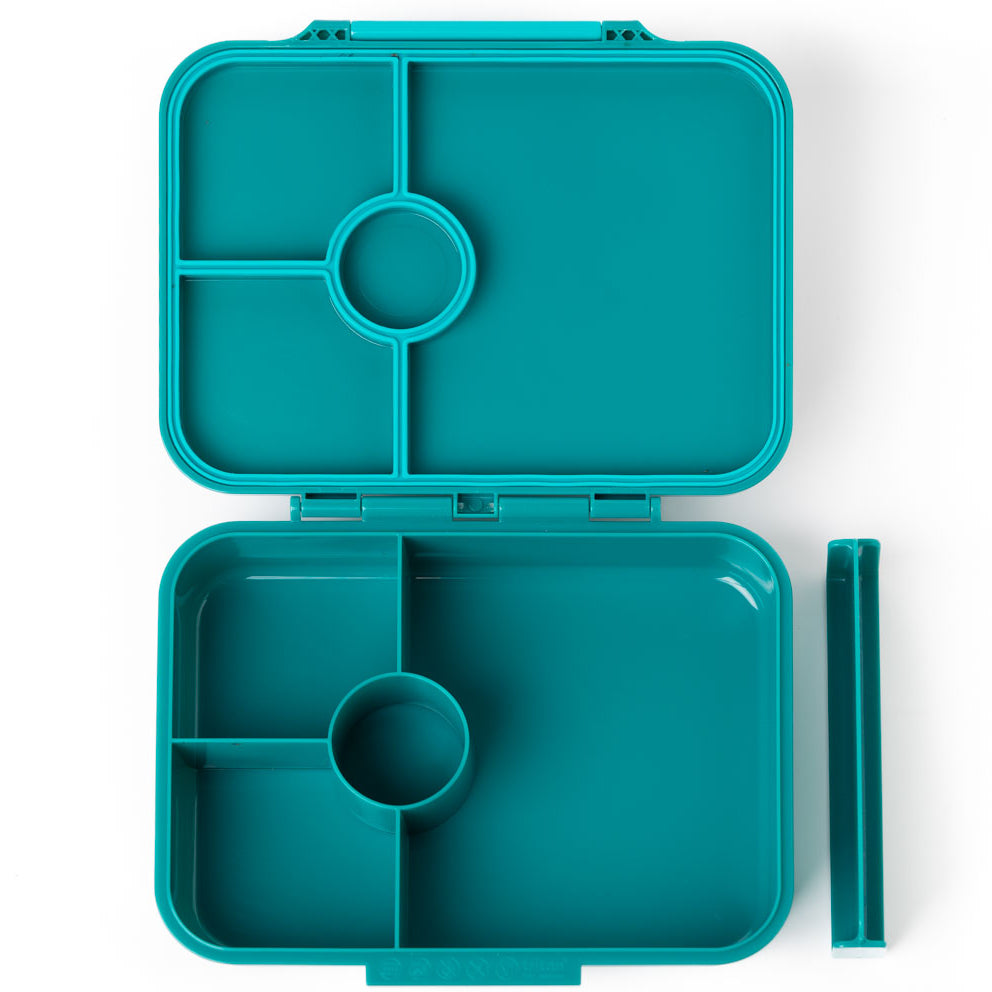 Lekkabox Classic Petrol – lekka śniadaniówka z 4 przegródkami, szczelna i bez BPA, idealna do szkoły, przedszkola i pracy.