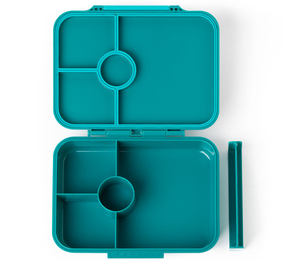 Lekkabox Classic Petrol – lekka śniadaniówka z 4 przegródkami, szczelna i bez BPA, idealna do szkoły, przedszkola i pracy.