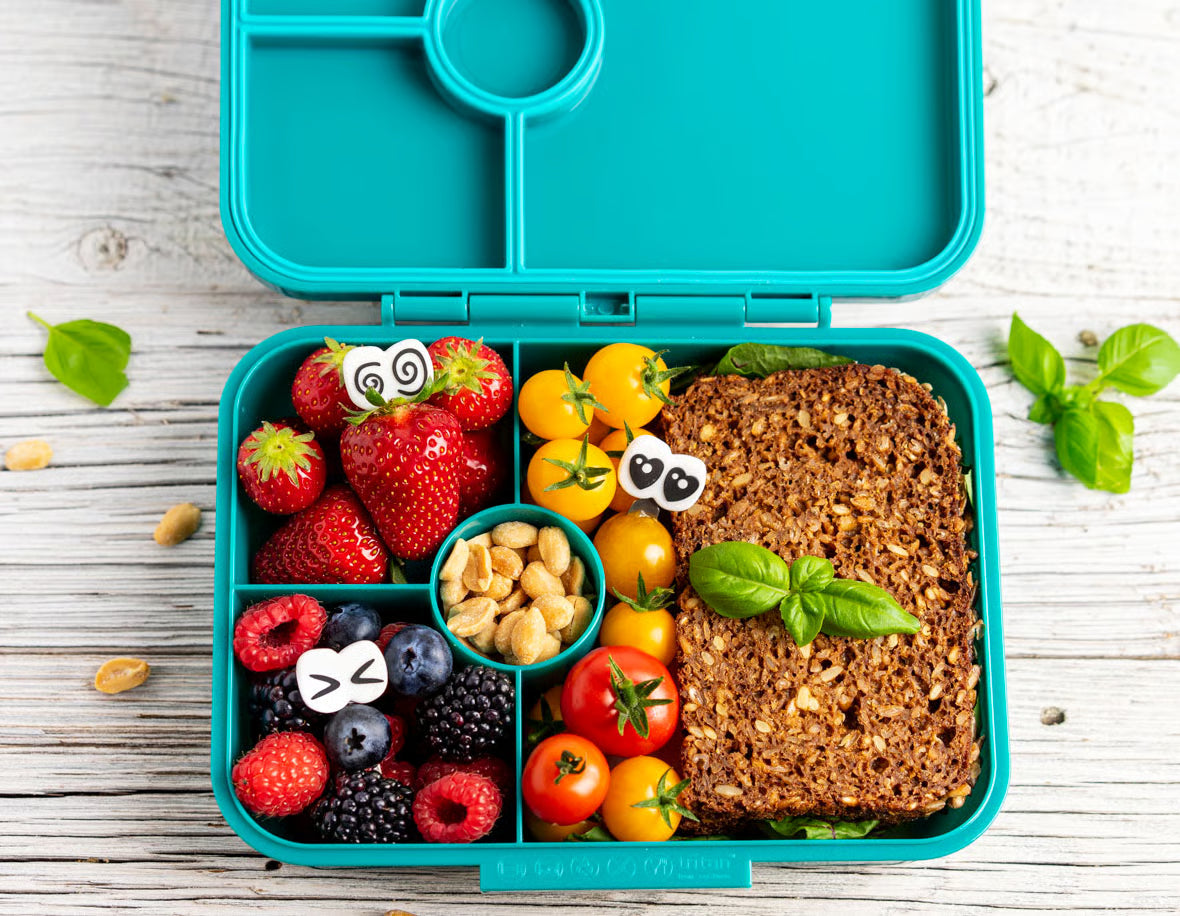 Lekkabox Classic Petrol – lekka śniadaniówka z 4 przegródkami, szczelna i bez BPA, idealna do szkoły, przedszkola i pracy.