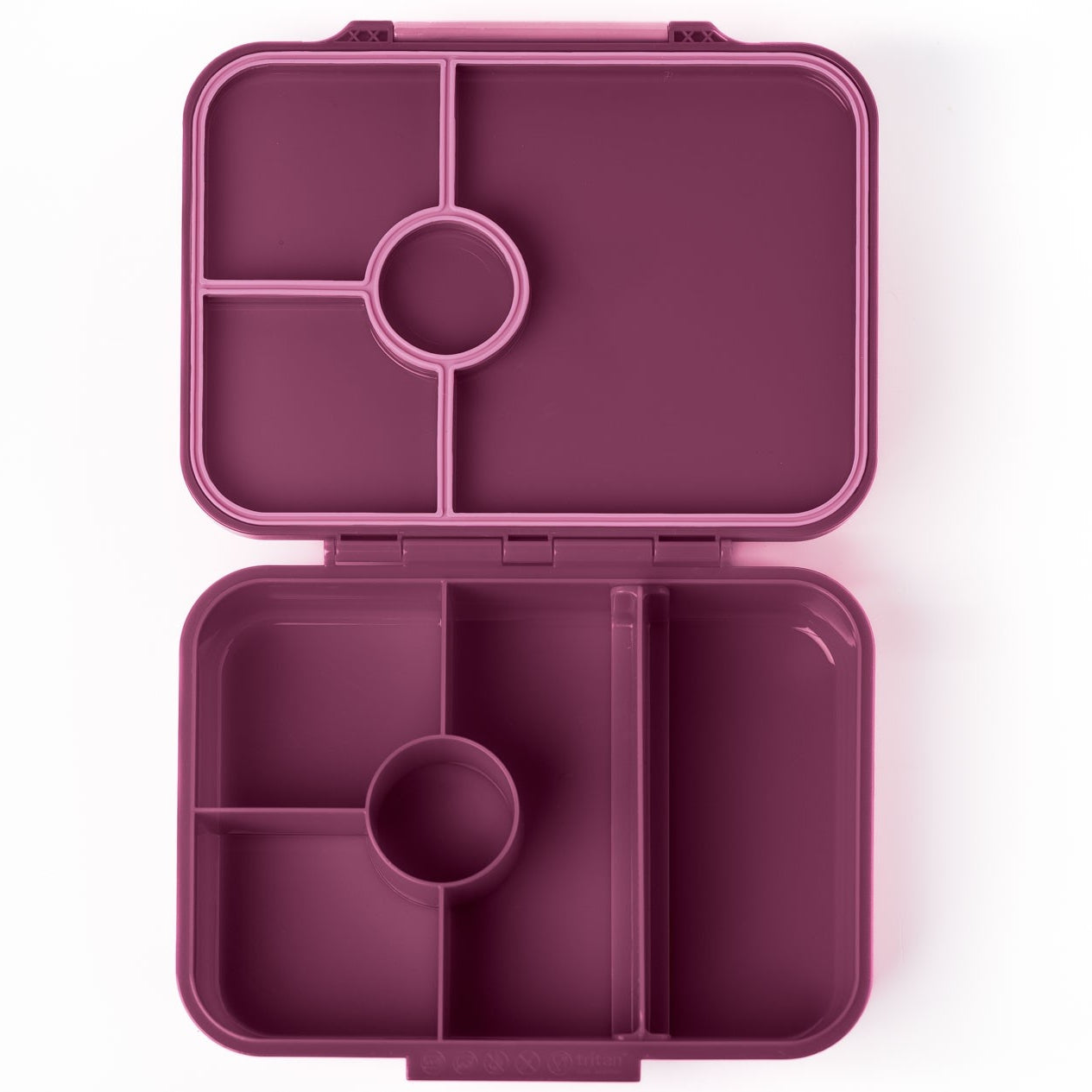 Lekkabox Classic Plum – lekka, różowa śniadaniówka z 4 przegródkami, szczelna i bez BPA, idealna do szkoły, przedszkola i pracy.