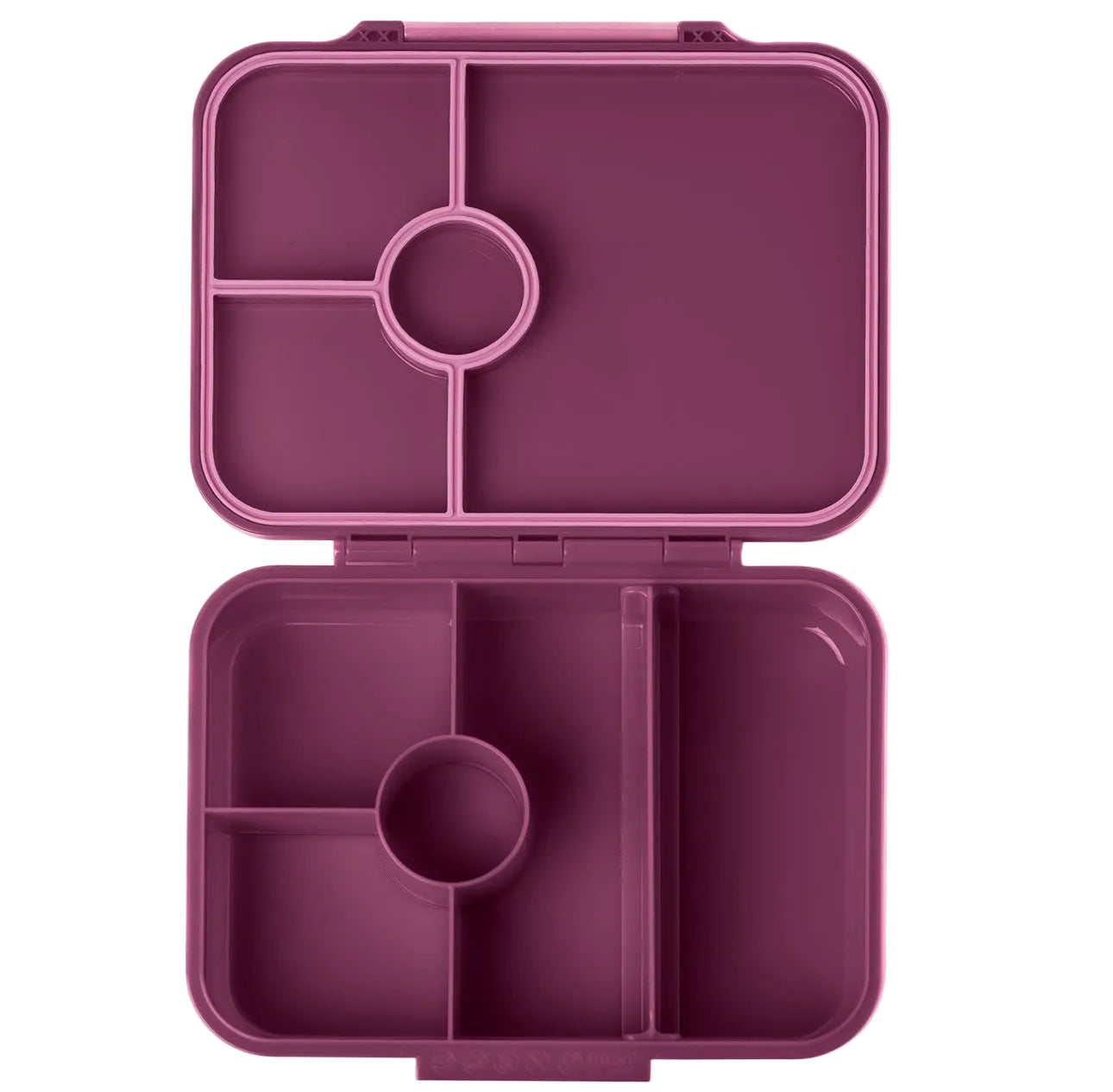 Lekkabox Classic Plum – lekka, różowa śniadaniówka z 4 przegródkami, szczelna i bez BPA, idealna do szkoły, przedszkola i pracy.