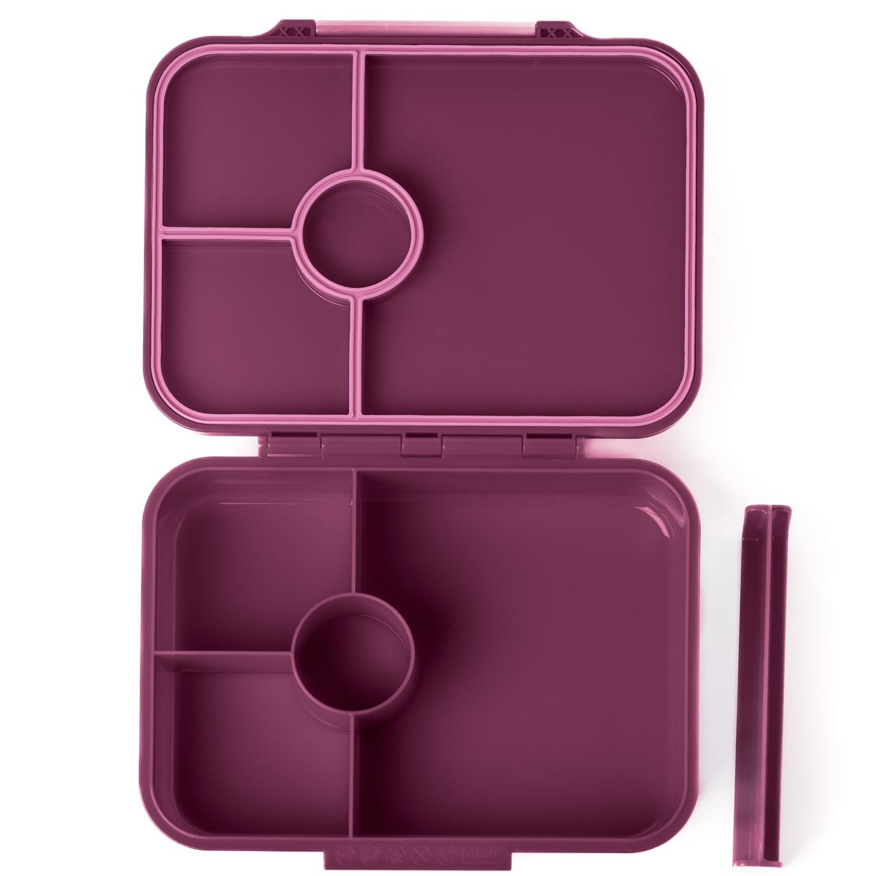 Lekkabox Classic Plum – lekka, różowa śniadaniówka z 4 przegródkami, szczelna i bez BPA, idealna do szkoły, przedszkola i pracy.