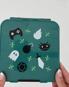LunchBox MontiiCo Game On – 3 przegrody, szczelny, lekki i idealny na śniadanie do szkoły lub przedszkola, wzór: gry