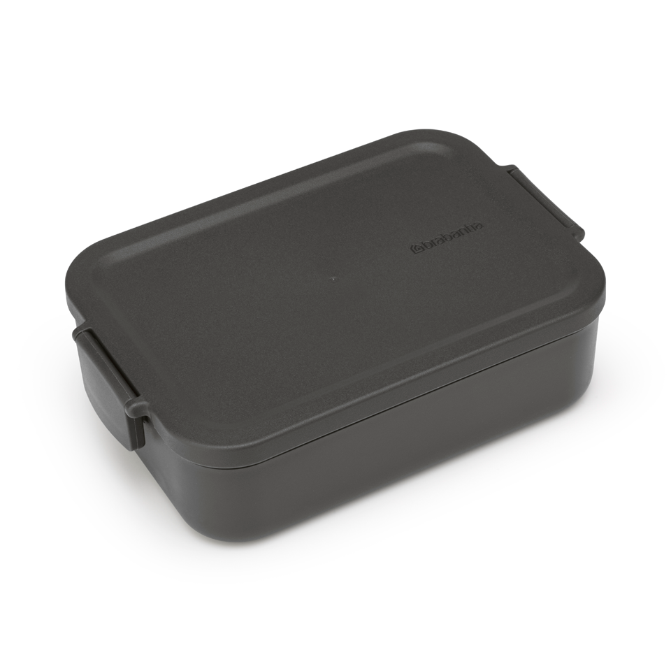 Lunchbox Brabantia Make&Take Dark Grey  – 1,1 l, szczelny, trwały, nadaje się do mikrofalówki, zmywarki i zamrażarki, ekologiczny, kolor: szary