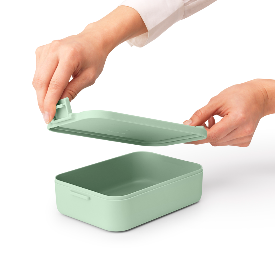 Lunchbox Brabantia Make&Take Jade Green – 1,1 l, szczelny, trwały, nadaje się do mikrofalówki, zmywarki i zamrażarki, ekologiczny, kolor: zielony