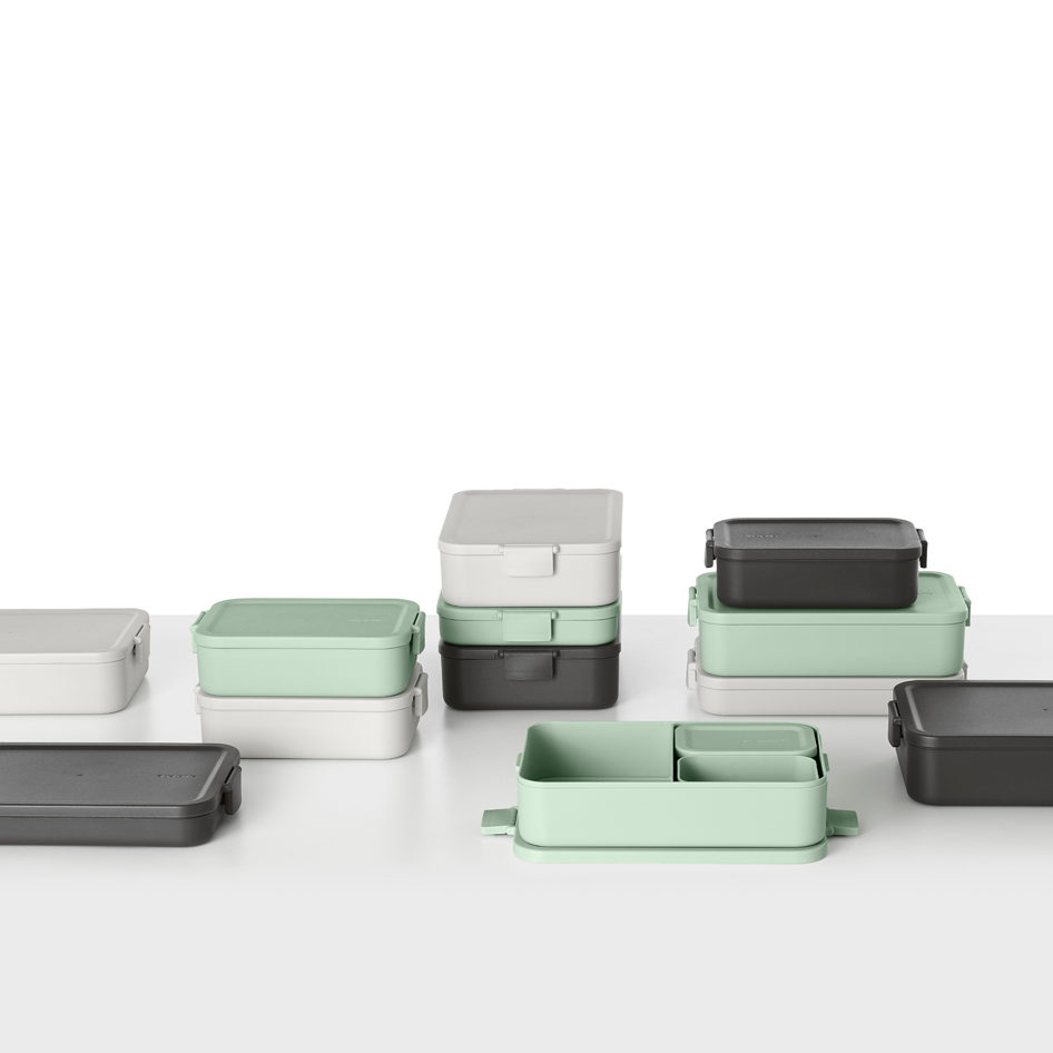 Lunchbox Brabantia Make&Take Jade Green – 1,1 l, szczelny, trwały, nadaje się do mikrofalówki, zmywarki i zamrażarki, ekologiczny, kolor: zielony