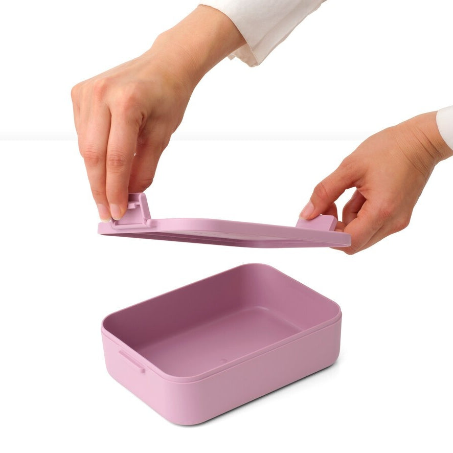 Lunchbox Brabantia Make&Take Lilac Pink – 1,1 l, szczelny, trwały, nadaje się do mikrofalówki, zmywarki i zamrażarki, ekologiczny, kolor: różowy