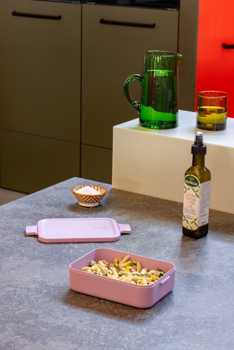 Lunchbox Brabantia Make&Take Lilac Pink – 1,1 l, szczelny, trwały, nadaje się do mikrofalówki, zmywarki i zamrażarki, ekologiczny, kolor: różowy