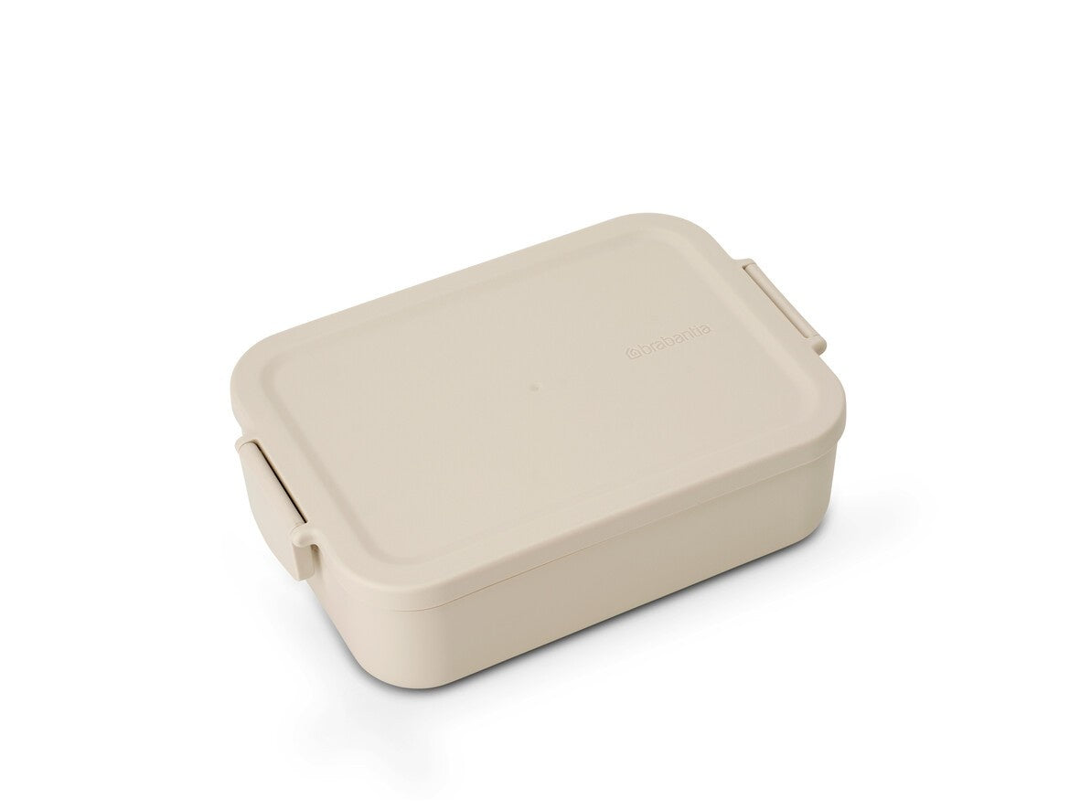 Lunchbox Brabantia Make&Take Soft Beige – 1,1 l, szczelny, trwały, nadaje się do mikrofalówki, zmywarki i zamrażarki, ekologiczny, kolor: beżowy