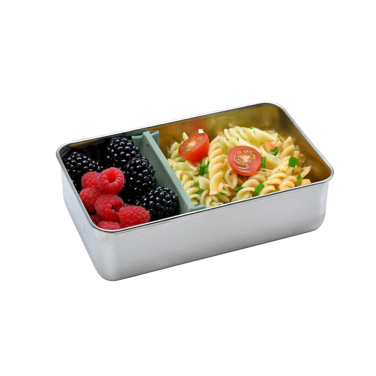 Szałwiowy stalowy lunchbox dla dzieci melii z ruchomą przegrodą