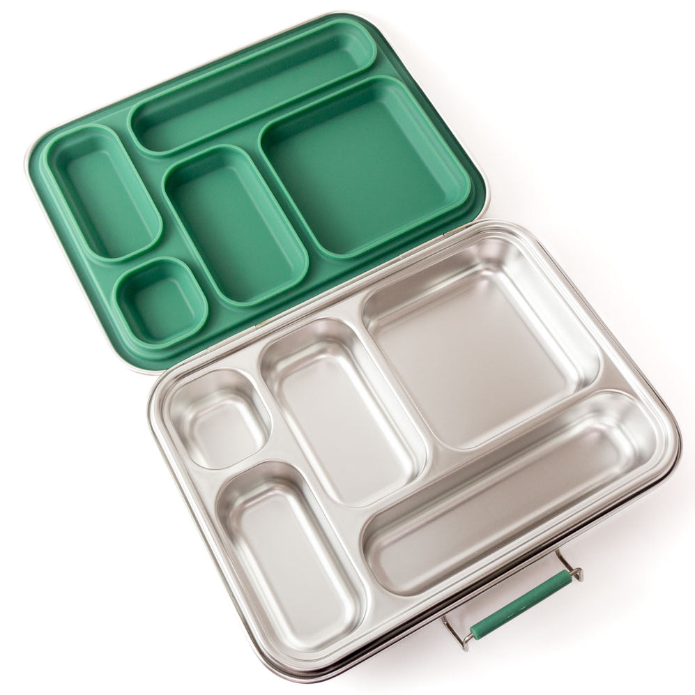 Lekkabox Grande Forest – stalowy lunchbox 960 ml z 5 szczelnymi przegródkami, idealny do pracy, szkoły i na wycieczki