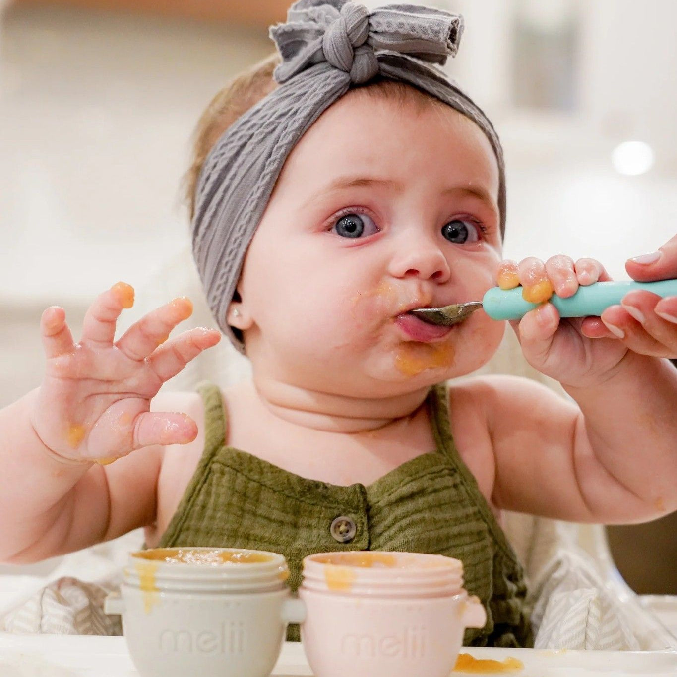 Stalowy łyżkowidelec Spork On The Go Melii - stal nierdzewna, używane razem lub osobno, zaokrąglone ząbki widelca, bezpieczne dla dzieci, higieniczne etui, kolor: niebieski / fioletowy