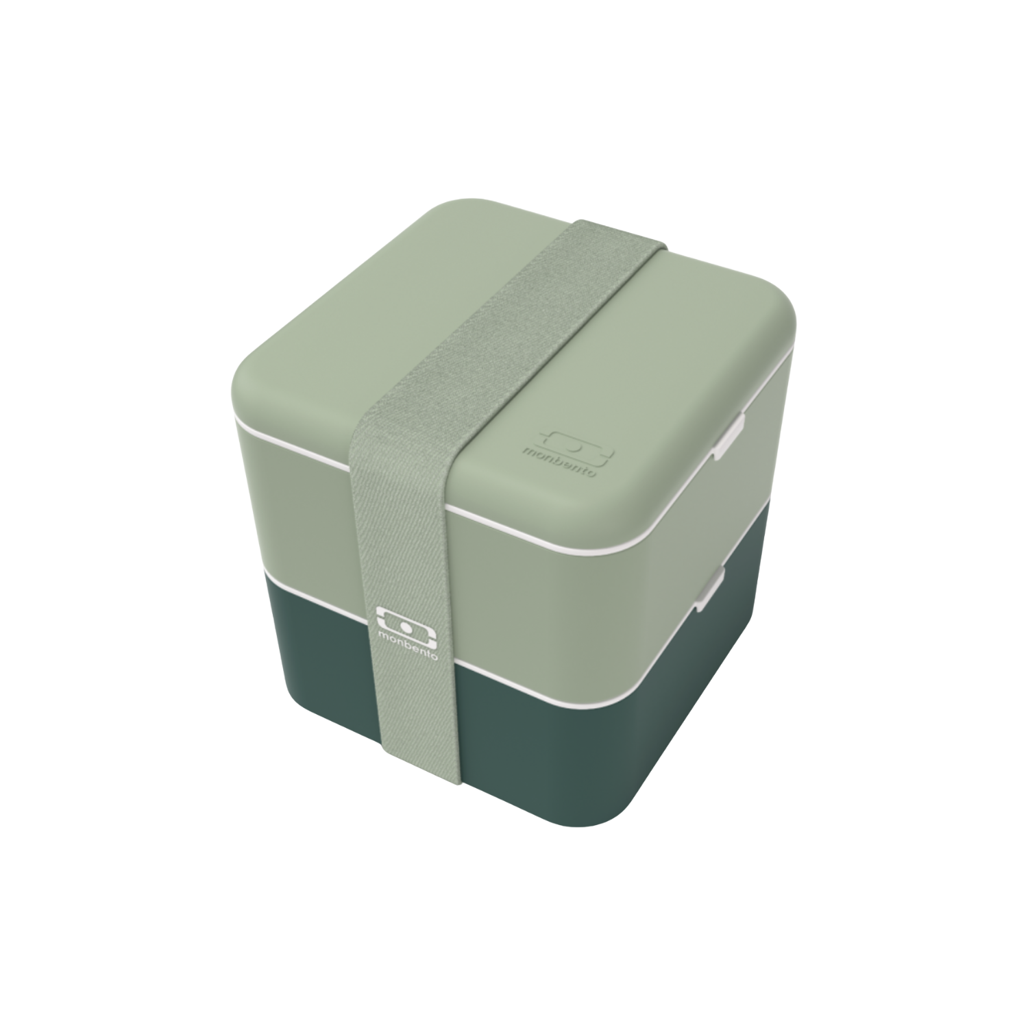 Monbento Square Natural Green – francuski lunchbox 1,7 l z dwoma pojemnikami i separatorem. Szczelny, trwały i bez BPA. Idealny do pracy, szkoły i podróży, kolor: zielony